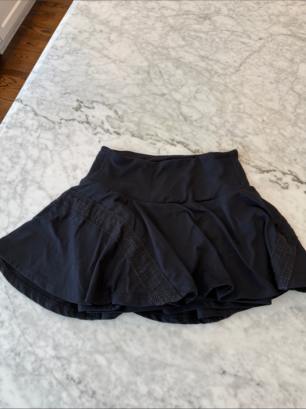 Pleats and Thank You FP Black Flared Skirt